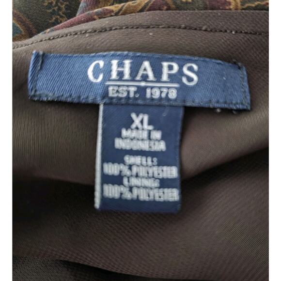 Vintage Chaps Pull On Skirt XL Paisley Dark Academia Fall Autumnal Librarian - Picture 8 of 14